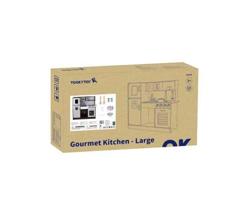 TOOKY TOY Kuchnia Drewniana Nowoczesna Akcesoria