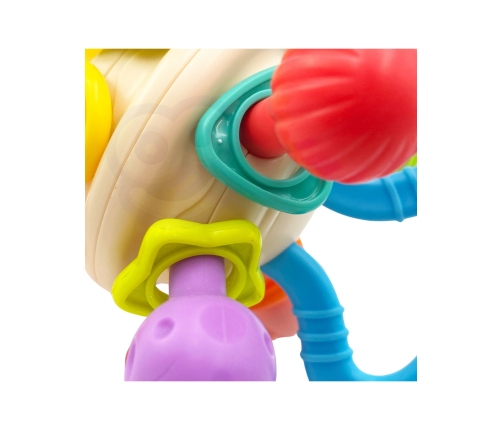 WOOPIE BABY Miękka Grzechotka 2w1 Gryzak Zabawka Sensoryczna dla Niemowląt 0m+