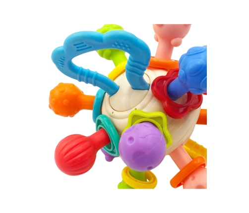 WOOPIE BABY Miękka Grzechotka 2w1 Gryzak Zabawka Sensoryczna dla Niemowląt 0m+