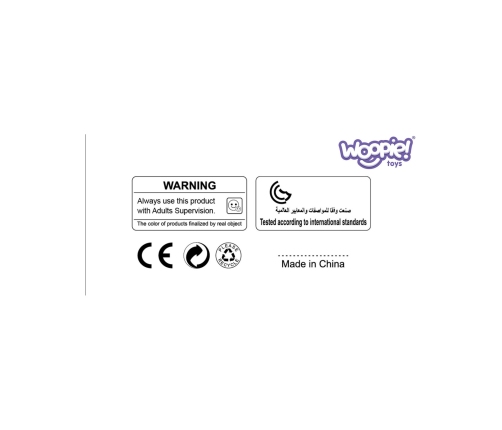 WOOPIE BABY Miękka Grzechotka 2w1 Gryzak Zabawka Sensoryczna dla Niemowląt 0m+