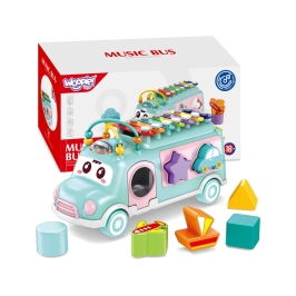 WOOPIE BABY Samochodzik Muzyczny Sorter z Cymbałkami Zielony