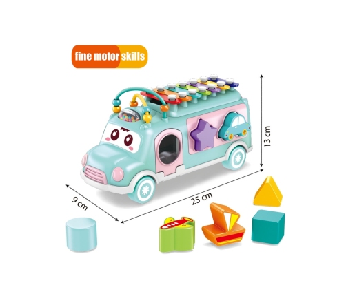 WOOPIE BABY Samochodzik Muzyczny Sorter z Cymbałkami Zielony