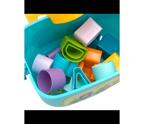 WOOPIE BABY Sorter 2w1 Skrzynka Walizka + Nauka Alfabetu i Kształtów