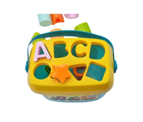 WOOPIE BABY Sorter 2w1 Skrzynka Walizka + Nauka Alfabetu i Kształtów