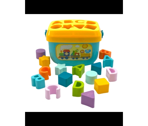 WOOPIE BABY Sorter 2w1 Skrzynka Walizka + Nauka Alfabetu i Kształtów