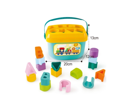 WOOPIE BABY Sorter 2w1 Skrzynka Walizka + Nauka Alfabetu i Kształtów