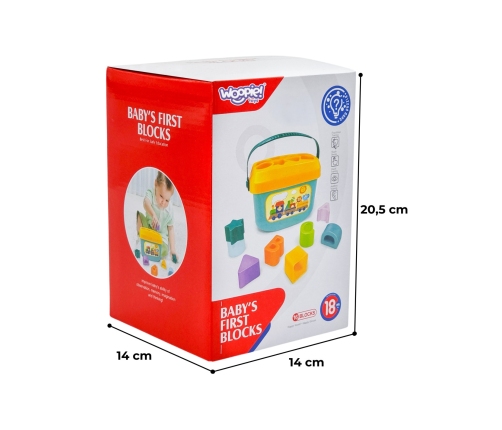 WOOPIE BABY Sorter 2w1 Skrzynka Walizka + Nauka Alfabetu i Kształtów