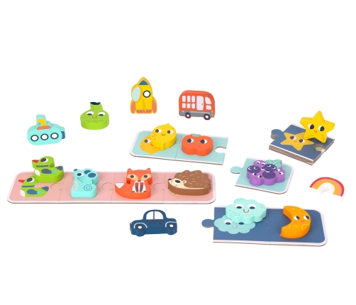 WOOPIE GREEN Układanka Sensoryczna Memory Kształty FSC