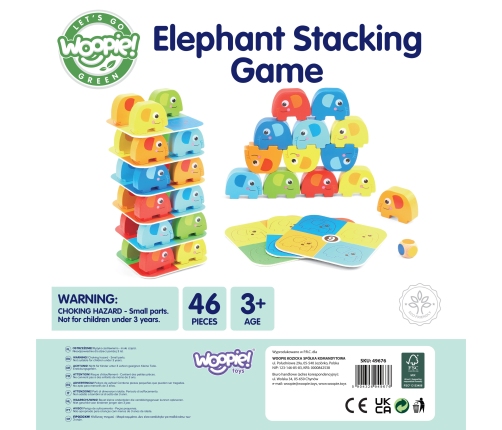 WOOPIE GREEN Słonik na Słoniku Gra Zręcznościowa FSC