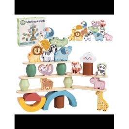 WOOPIE GREEN Balansujące Drewniane Zwierzęta Układanka w Stosy FSC WOOPIE GREEN Balansujące Drewniane Zwierzęta Układanka w Stosy FSC