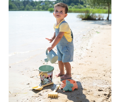 SMOBY GREEN Wiaderko z Akcesoriami do Piasku i Konewką z Bioplastiku
