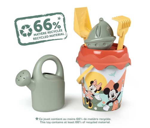 SMOBY GREEN Wiaderko z Akcesoriami do Piasku i Konewką z Bioplastiku