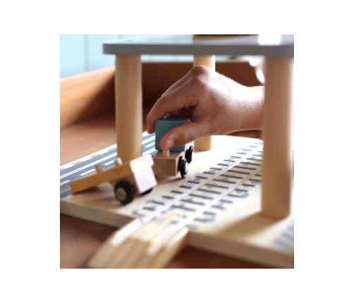 TOOKY TOY Dźwig Portowy Drewniany Zestaw