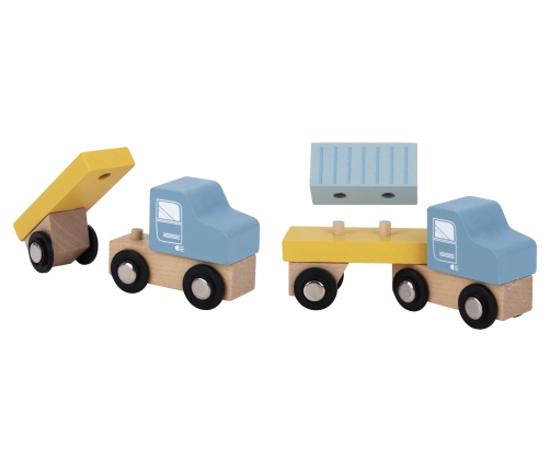 TOOKY TOY Dźwig Portowy Drewniany Zestaw