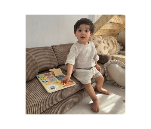 TOOKY TOY Tablica Manipulacyjna Zamki Zębatki Sorter Zegar