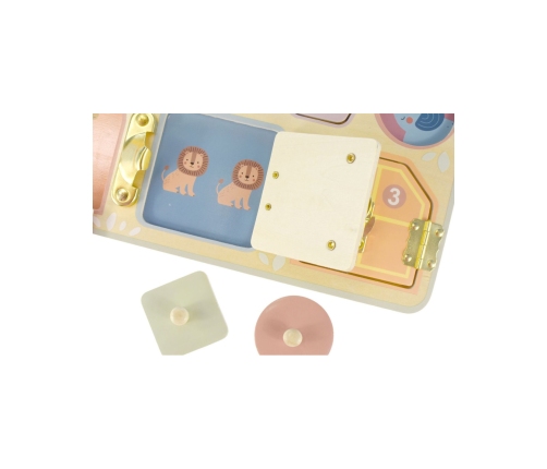 TOOKY TOY Tablica Manipulacyjna Zamki Zębatki Sorter Zegar