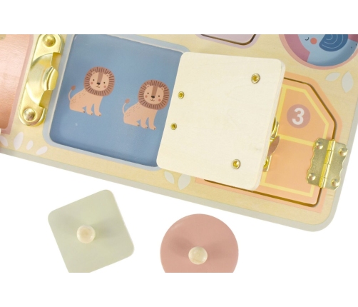 TOOKY TOY Tablica Manipulacyjna Zamki Zębatki Sorter Zegar