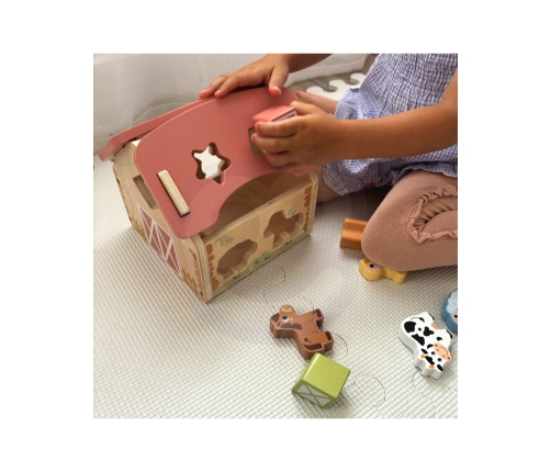 TOOKY TOY Farma Sorter Drewniany Zwierzęta Kształty
