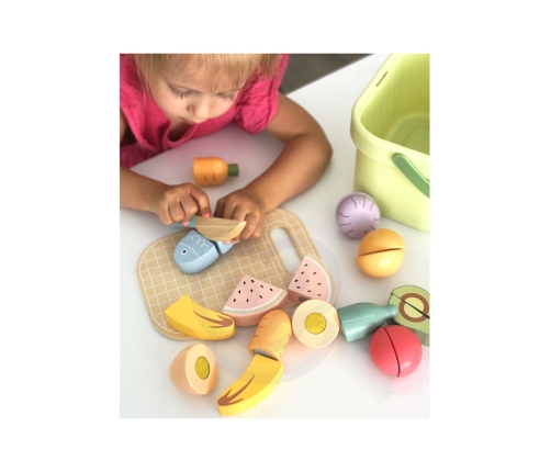 TOOKY TOY Drewniany Zestaw Żywność Warzywa Owoce