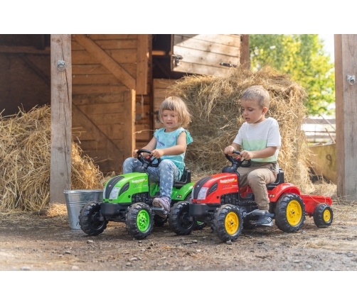 FALK Country Farmer Traktorek na Pedały z Przyczepką Zielony 2-5 lat