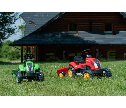 FALK Country Farmer Traktorek na Pedały z Przyczepką Zielony 2-5 lat