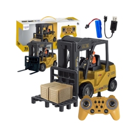 WOOPIE Zdalnie Sterowany Wózek Widłowy 2w1 Dźwig RC - Skala 1:24