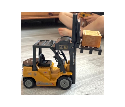 WOOPIE Zdalnie Sterowany Wózek Widłowy 2w1 Dźwig RC - Skala 1:24