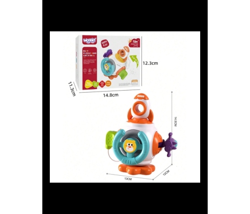WOOPIE BABY Piłka Kosmiczna Rakieta 6w1 Montessori 18m+