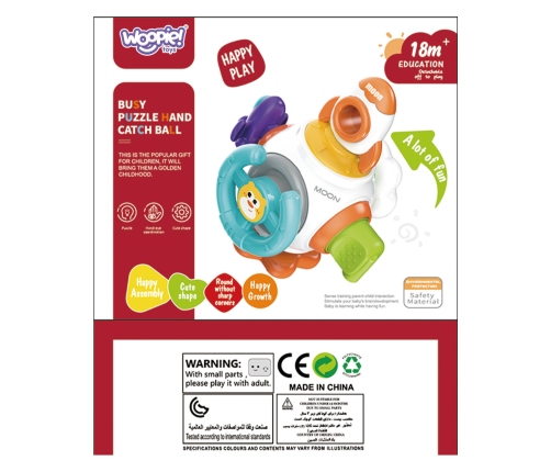 WOOPIE BABY Piłka Kosmiczna Rakieta 6w1 Montessori 18m+