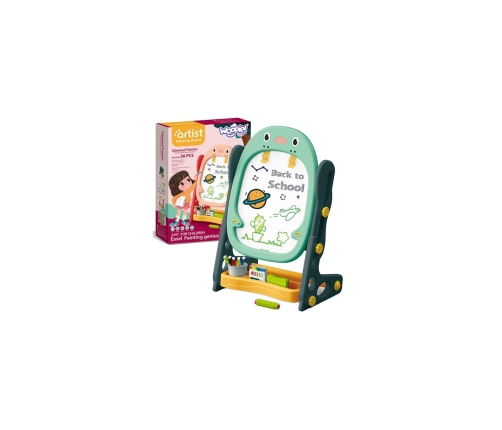 WOOPIE Dwustronna Tablica Magnetyczna do Rysowania i Nauki Liczb oraz Liter 56 el.