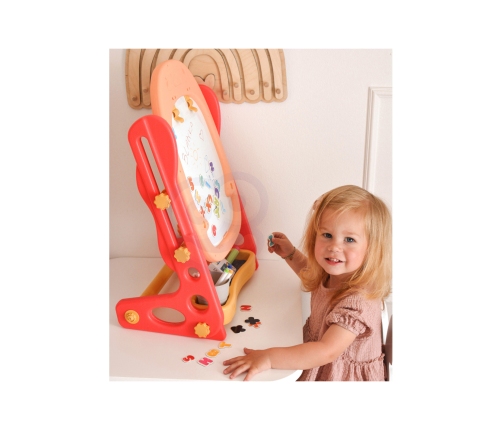 WOOPIE Dwustronna Tablica Magnetyczna do Rysowania i Nauki Liczb oraz Liter 56 el.