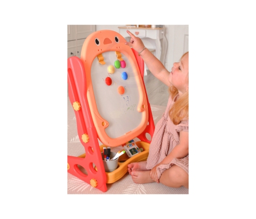 WOOPIE Dwustronna Tablica Magnetyczna do Rysowania i Nauki Liczb oraz Liter 56 el.