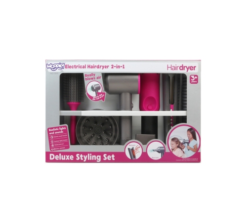 WOOPIE Zestaw Małego Fryzjera Suszarka Prostownica Akcesoria
