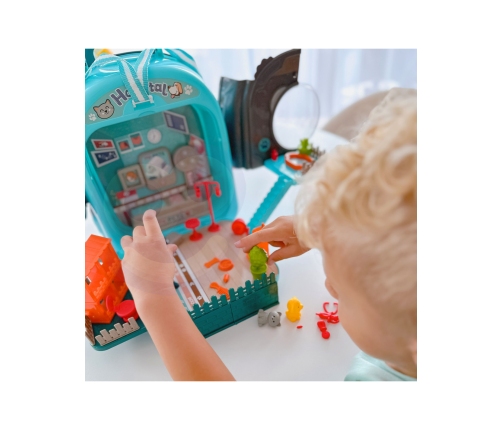 WOOPIE Zestaw Małego Weterynarza 3w1 Domek w Plecaku Piesek