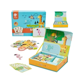 CLASSIC WORLD Układanka Magnetyczna Zwierzęta Tablica Klocki Puzzle Pamięć 60 el.