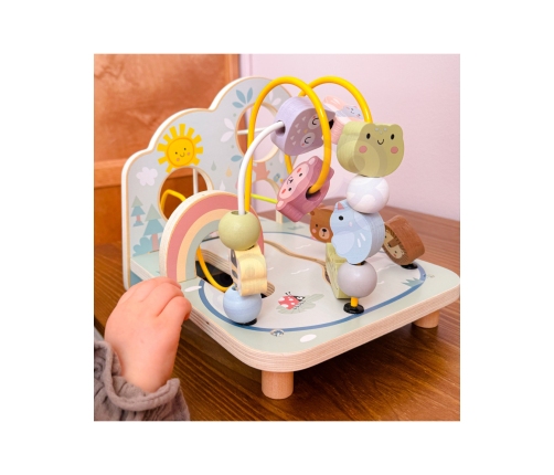 TOOKY TOY Drewniana Pętla Motoryczna Leśny Labirynt