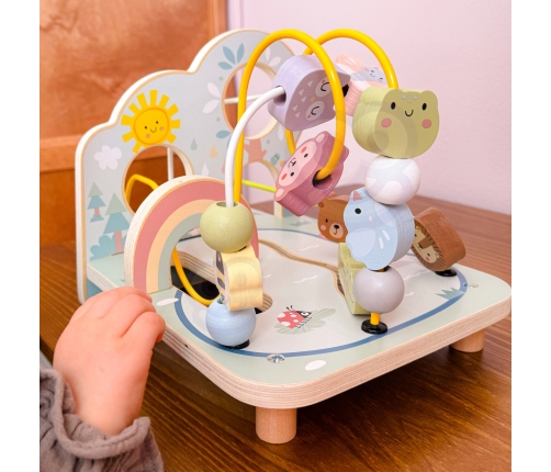 TOOKY TOY Drewniana Pętla Motoryczna Leśny Labirynt