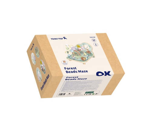 TOOKY TOY Drewniana Pętla Motoryczna Leśny Labirynt
