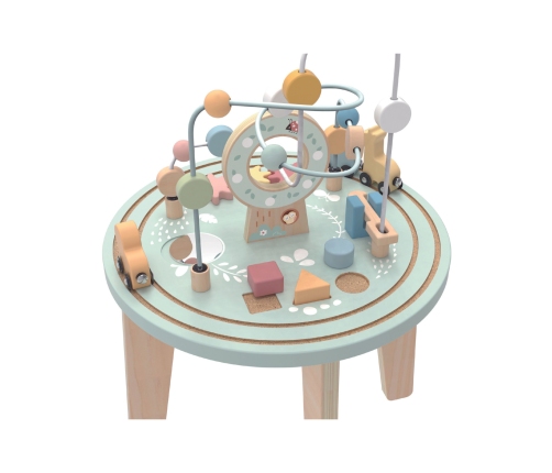 TOOKY TOY Drewniany Stół Aktywności Montessori Pętla Motoryczna