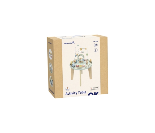 TOOKY TOY Drewniany Stół Aktywności Montessori Pętla Motoryczna