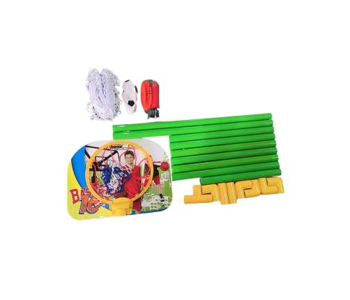 WOOPIE Zestaw 2w1 Koszykówka Bramka do Piłki Nożnej+ Piłki