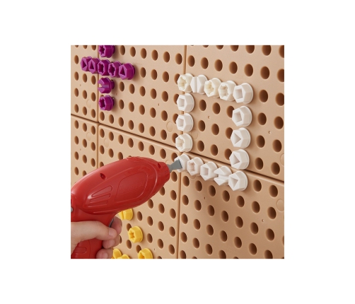 MASTERKIDZ Kolorowe Śrubki 5 Kształtów Do Tablicy Kreatywnej STEM 512 Sztuk Mix Kolorów