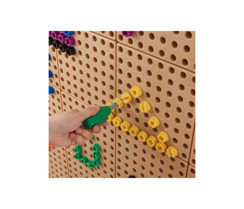 MASTERKIDZ Kolorowe Śrubki 5 Kształtów Do Tablicy Kreatywnej STEM 512 Sztuk Mix Kolorów