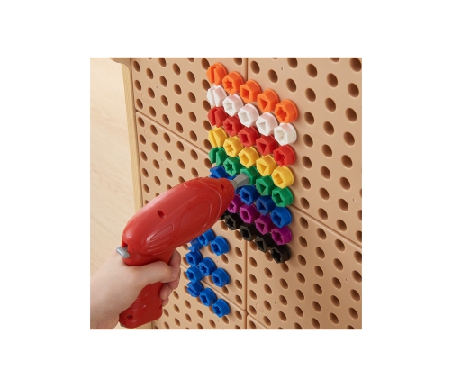 MASTERKIDZ Kolorowe Śrubki 5 Kształtów Do Tablicy Kreatywnej STEM 512 Sztuk Mix Kolorów