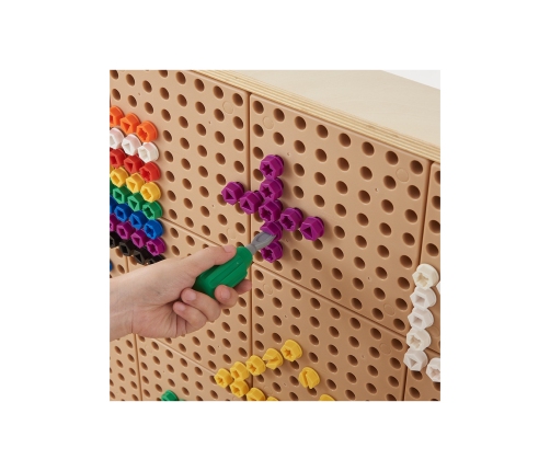 MASTERKIDZ Kolorowe Śrubki 5 Kształtów Do Tablicy Kreatywnej STEM 512 Sztuk Mix Kolorów