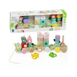 CLASSIC WORLD Montessori Kolejka Gąsienica Drewniana Układanka CLASSIC WORLD Montessori Kolejka Gąsienica Drewniana Układanka