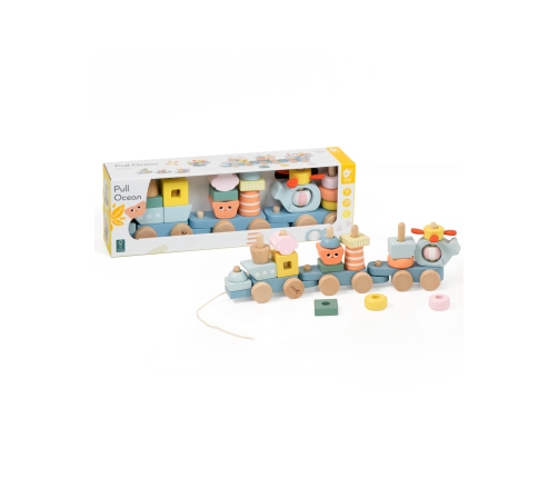 CLASSIC WORLD Montessori Kolejka Ocean Drewniana Układanka