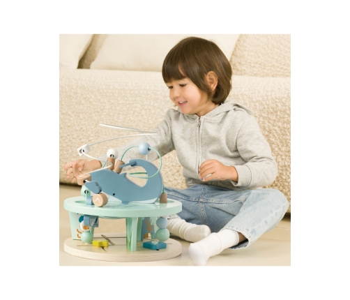 CLASSIC WORLD Drewniany Edukacyjny Labirynt Przeplatanka Życie Morskie 18m+