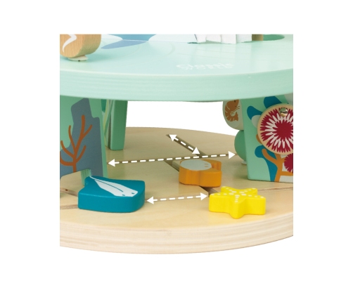 CLASSIC WORLD Drewniany Edukacyjny Labirynt Przeplatanka Życie Morskie 18m+