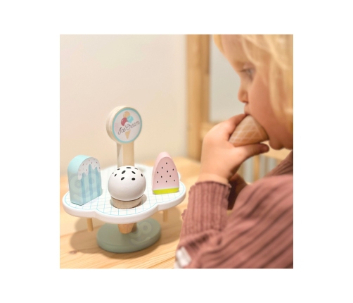 TOOKY TOY Drewniane Lody Magnetyczne na Stojaku